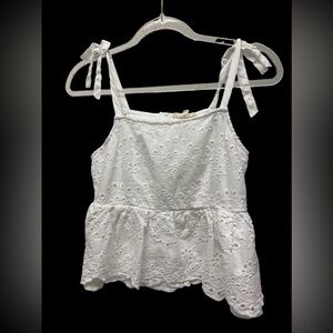 Rebellion - White Tie Shoulder Top